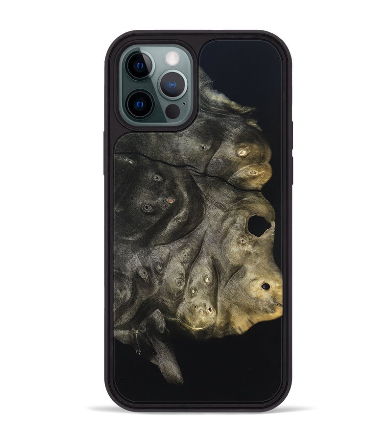iPhone 12 Pro Max Wood Phone Case - Cleta (Pure Black, 823682)