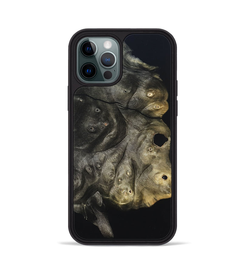 iPhone 12 Pro Wood Phone Case - Cleta (Pure Black, 823682)