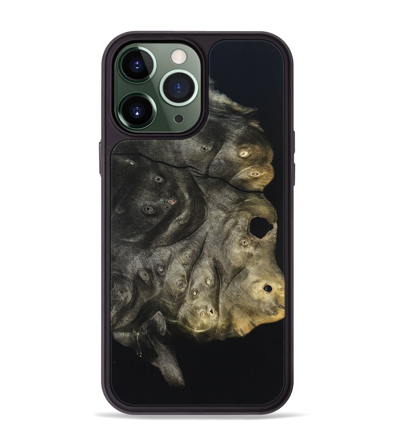 iPhone 13 Pro Max Wood Phone Case - Cleta (Pure Black, 823682)