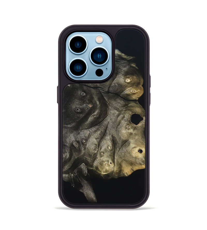 iPhone 14 Pro Wood Phone Case - Cleta (Pure Black, 823682)