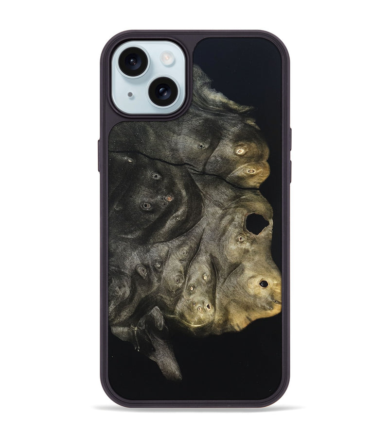iPhone 15 Plus Wood Phone Case - Cleta (Pure Black, 823682)