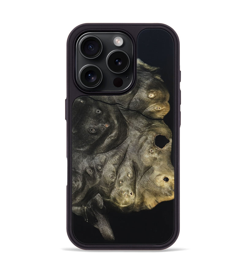 iPhone 16 Pro Wood Phone Case - Cleta (Pure Black, 823682)