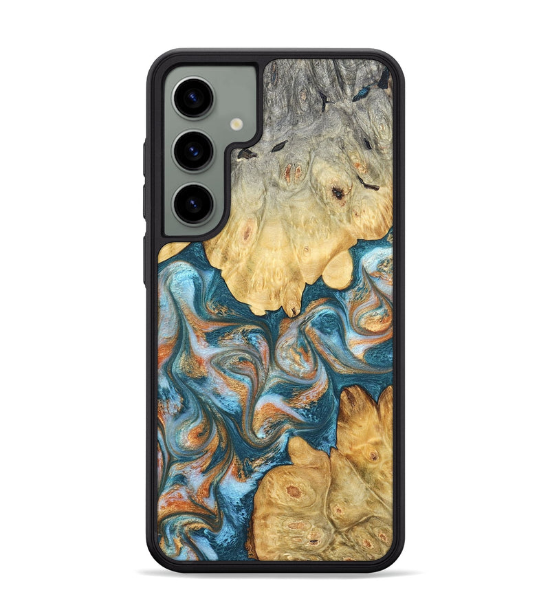 Galaxy S24 Plus Wood Phone Case - Jolie (Teal & Gold, 823688)