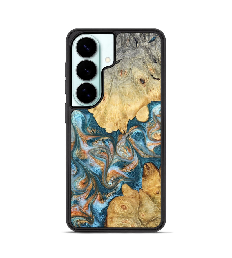 Galaxy S26 Wood Phone Case - Jolie (Teal & Gold, 823688)