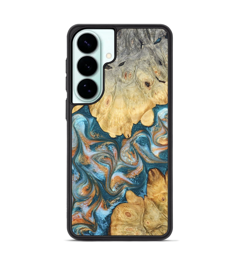 Galaxy S26 Plus Wood Phone Case - Jolie (Teal & Gold, 823688)