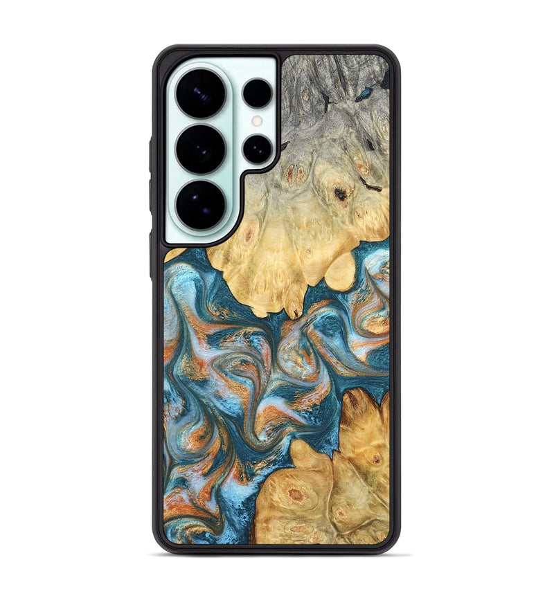 Galaxy S26 Ultra Wood Phone Case - Jolie (Teal & Gold, 823688)