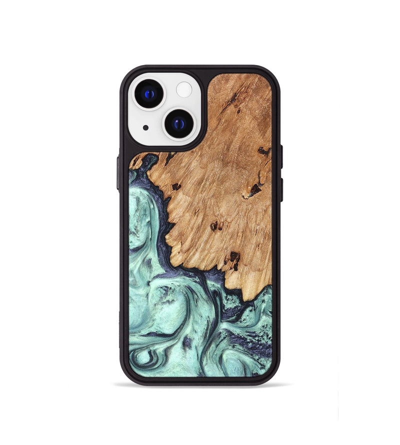 iPhone 13 mini Wood Phone Case - Delmar (Green, 823689)