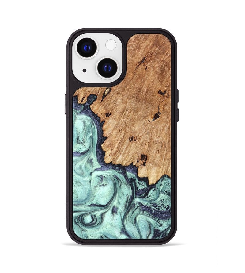 iPhone 13 Wood Phone Case - Delmar (Green, 823689)