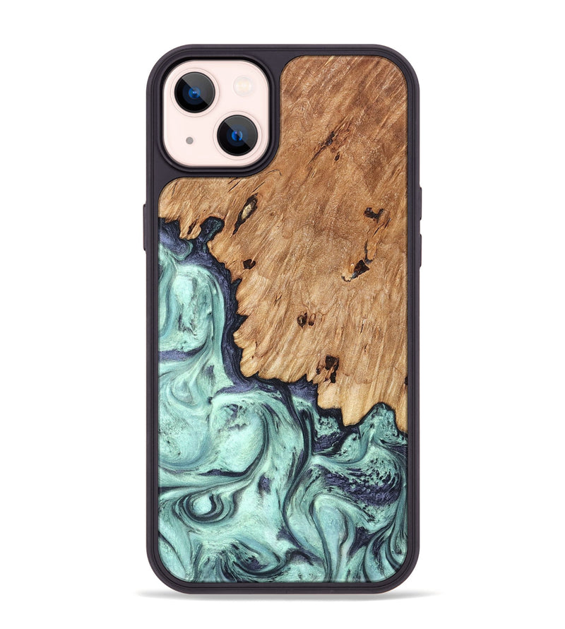 iPhone 14 Plus Wood Phone Case - Delmar (Green, 823689)