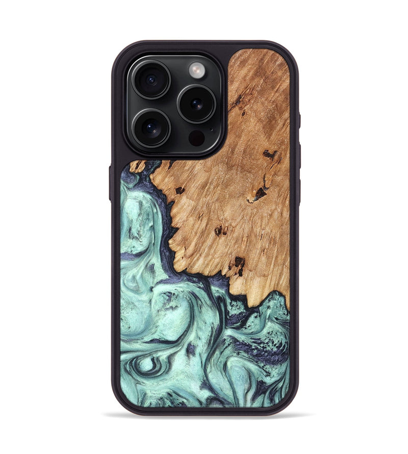 iPhone 15 Pro Wood Phone Case - Delmar (Green, 823689)