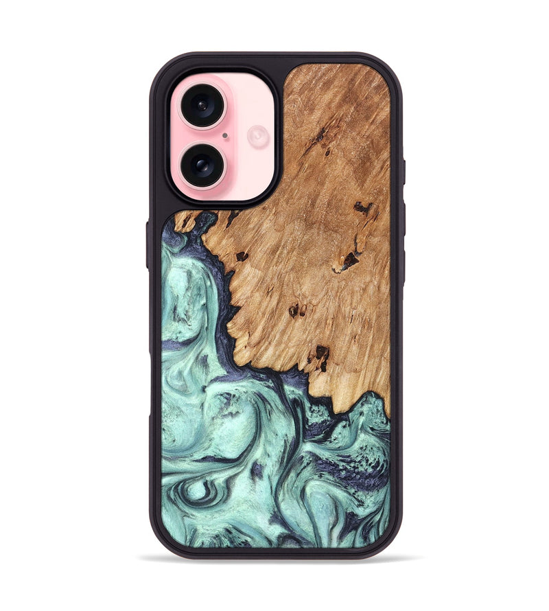 iPhone 16 Wood Phone Case - Delmar (Green, 823689)