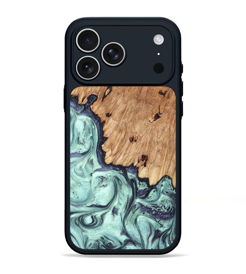 iPhone 17 Pro Max Wood Phone Case - Delmar (Green, 823689)