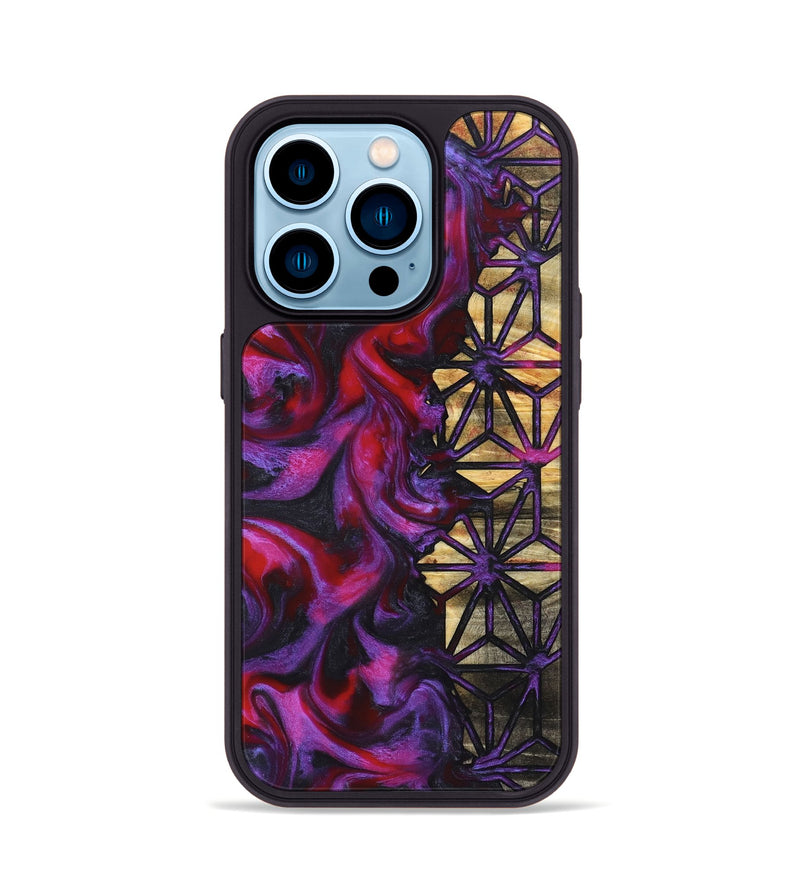 iPhone 14 Pro Wood Phone Case - Dana (Pattern, 823691)