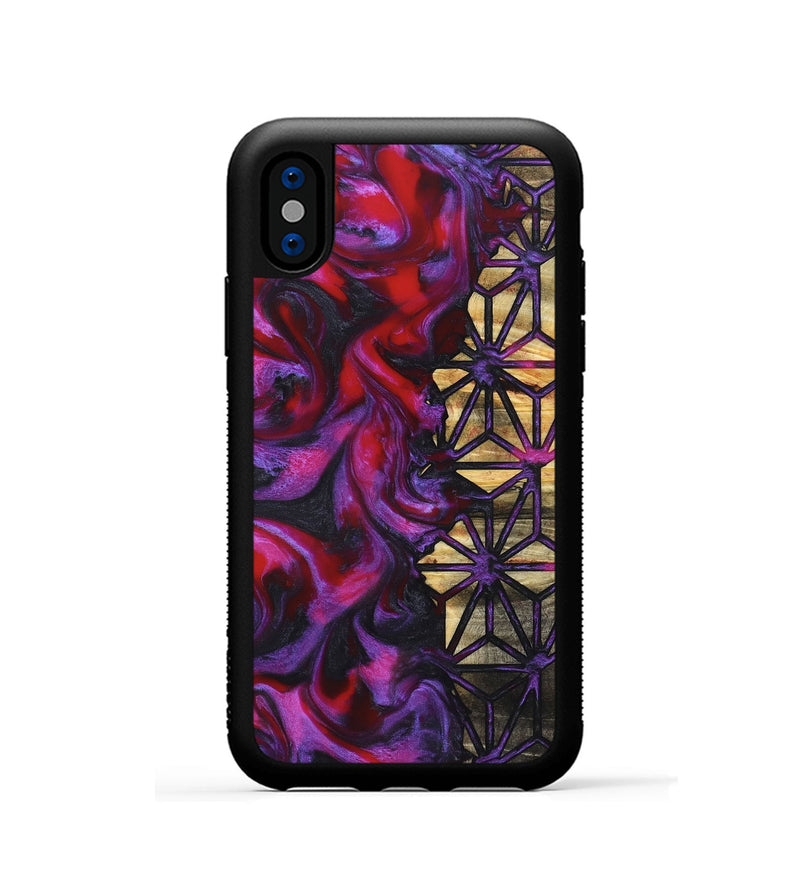 iPhone Xs Wood Phone Case - Dana (Pattern, 823691)