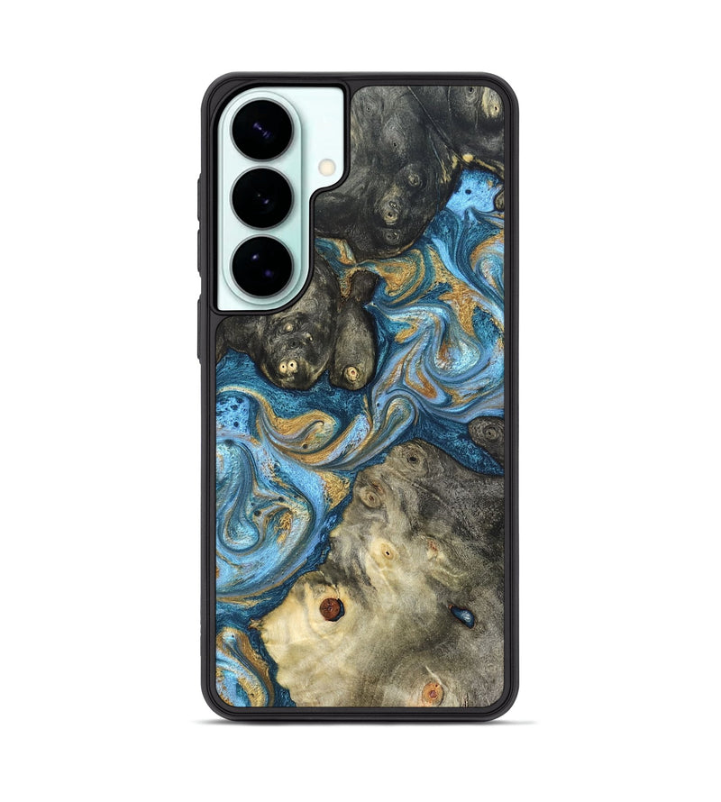 Galaxy S26 Plus Wood Phone Case - Aarav (Teal & Gold, 823693)