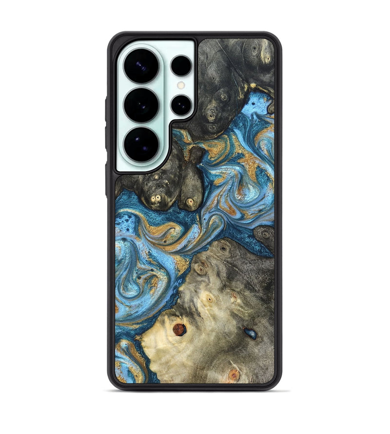 Galaxy S26 Ultra Wood Phone Case - Aarav (Teal & Gold, 823693)