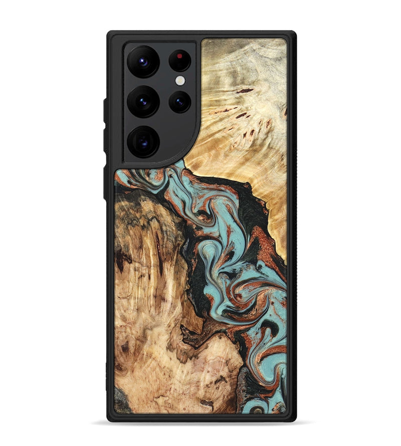 Galaxy S22 Ultra Wood Phone Case - Stefani (Green, 823694)