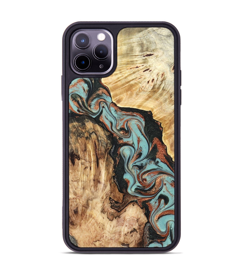 iPhone 11 Pro Max Wood Phone Case - Stefani (Green, 823694)