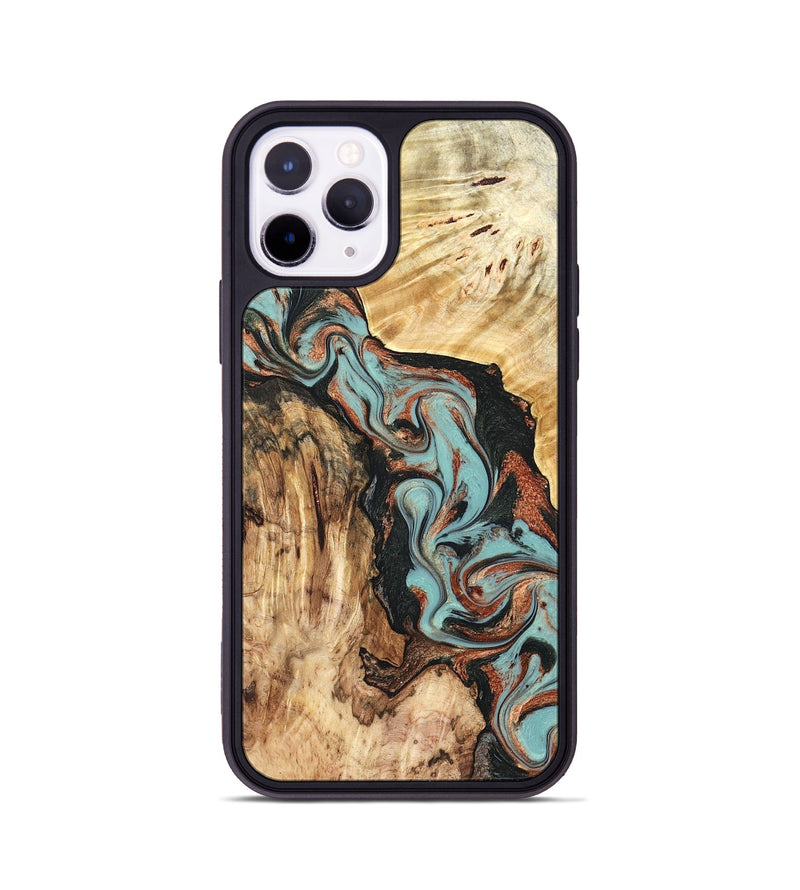iPhone 11 Pro Wood Phone Case - Stefani (Green, 823694)