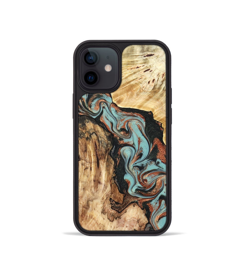 iPhone 12 mini Wood Phone Case - Stefani (Green, 823694)
