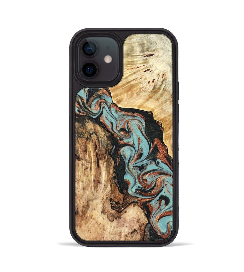 iPhone 12 Wood Phone Case - Stefani (Green, 823694)