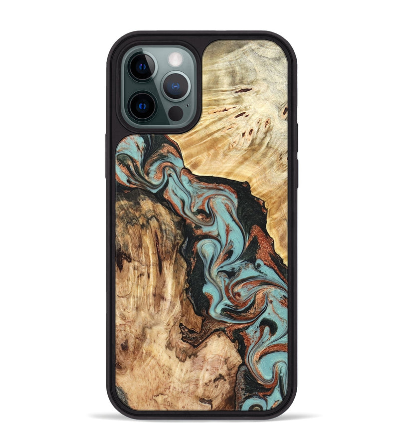 iPhone 12 Pro Max Wood Phone Case - Stefani (Green, 823694)