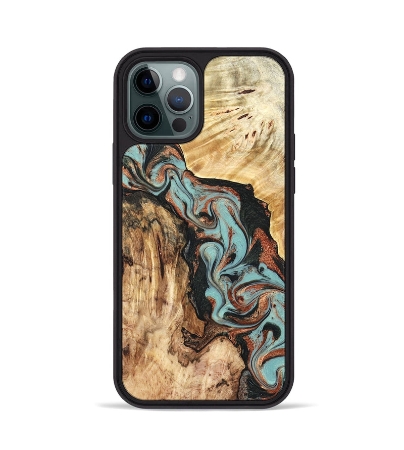 iPhone 12 Pro Wood Phone Case - Stefani (Green, 823694)