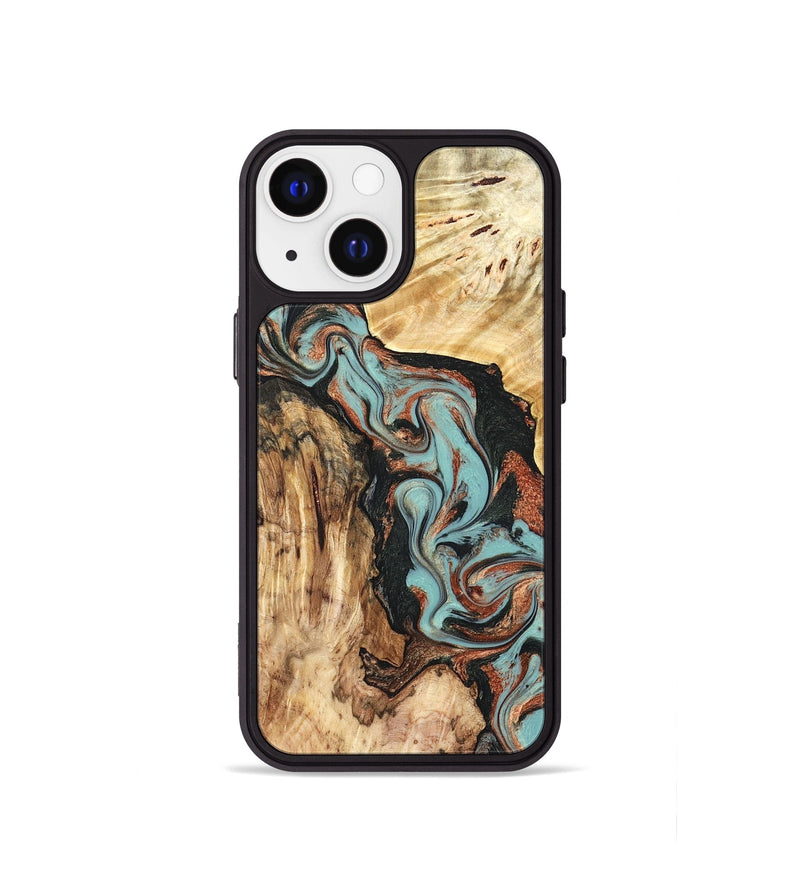 iPhone 13 mini Wood Phone Case - Stefani (Green, 823694)