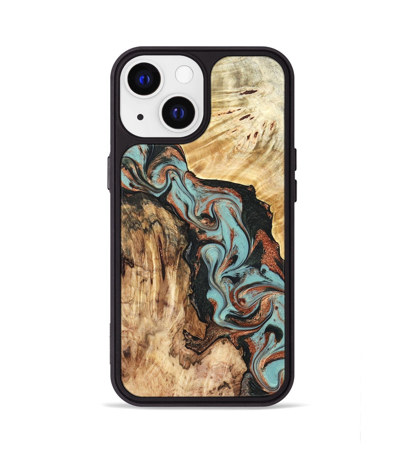 iPhone 13 Wood Phone Case - Stefani (Green, 823694)