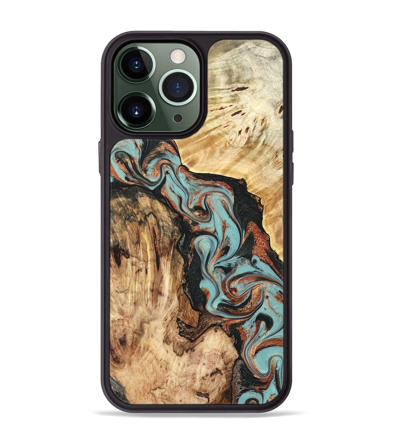 iPhone 13 Pro Max Wood Phone Case - Stefani (Green, 823694)