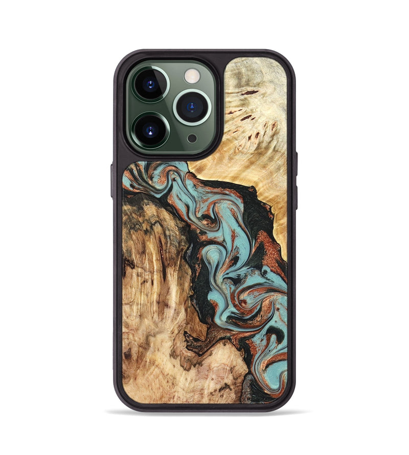 iPhone 13 Pro Wood Phone Case - Stefani (Green, 823694)