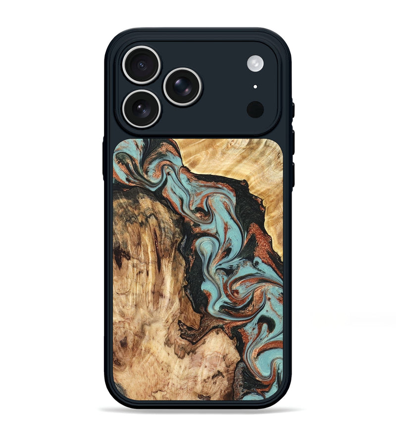 iPhone 17 Pro Max Wood Phone Case - Stefani (Green, 823694)