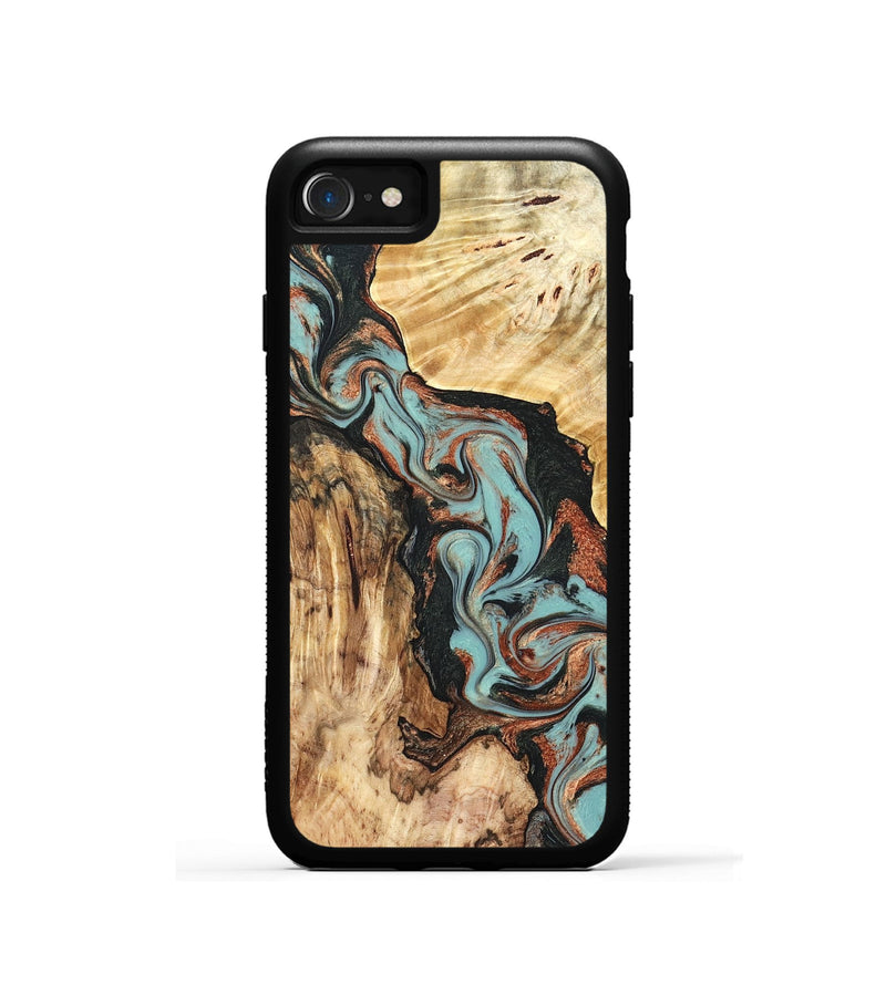 iPhone SE Wood Phone Case - Stefani (Green, 823694)