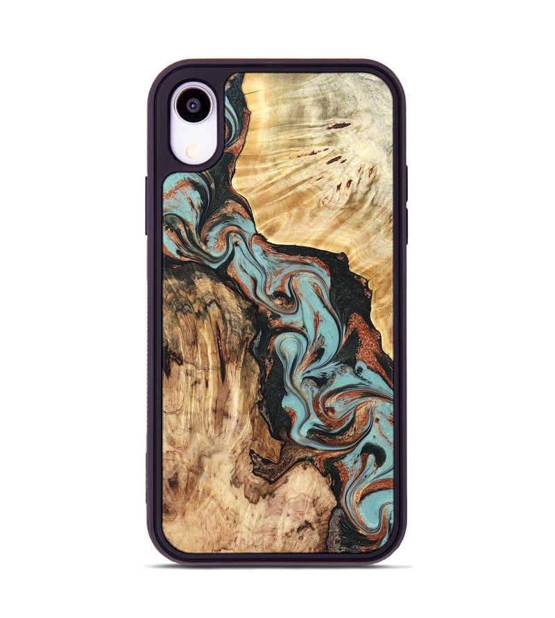 iPhone Xr Wood Phone Case - Stefani (Green, 823694)