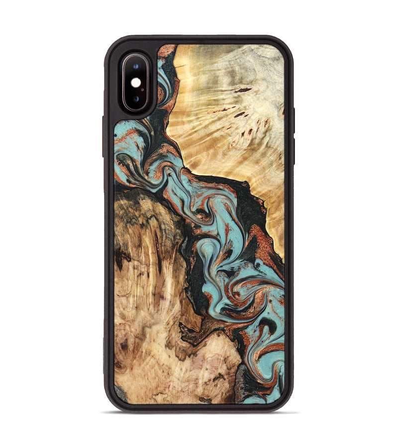 iPhone Xs Max Wood Phone Case - Stefani (Green, 823694)
