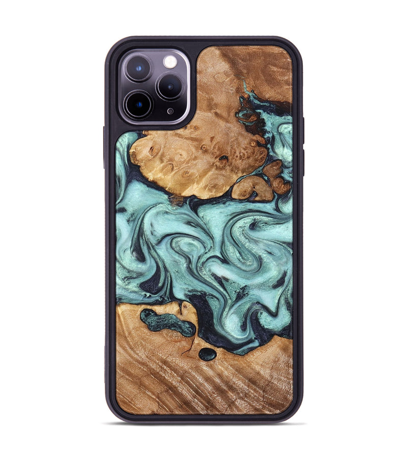 iPhone 11 Pro Max Wood Phone Case - Clint (Green, 823695)