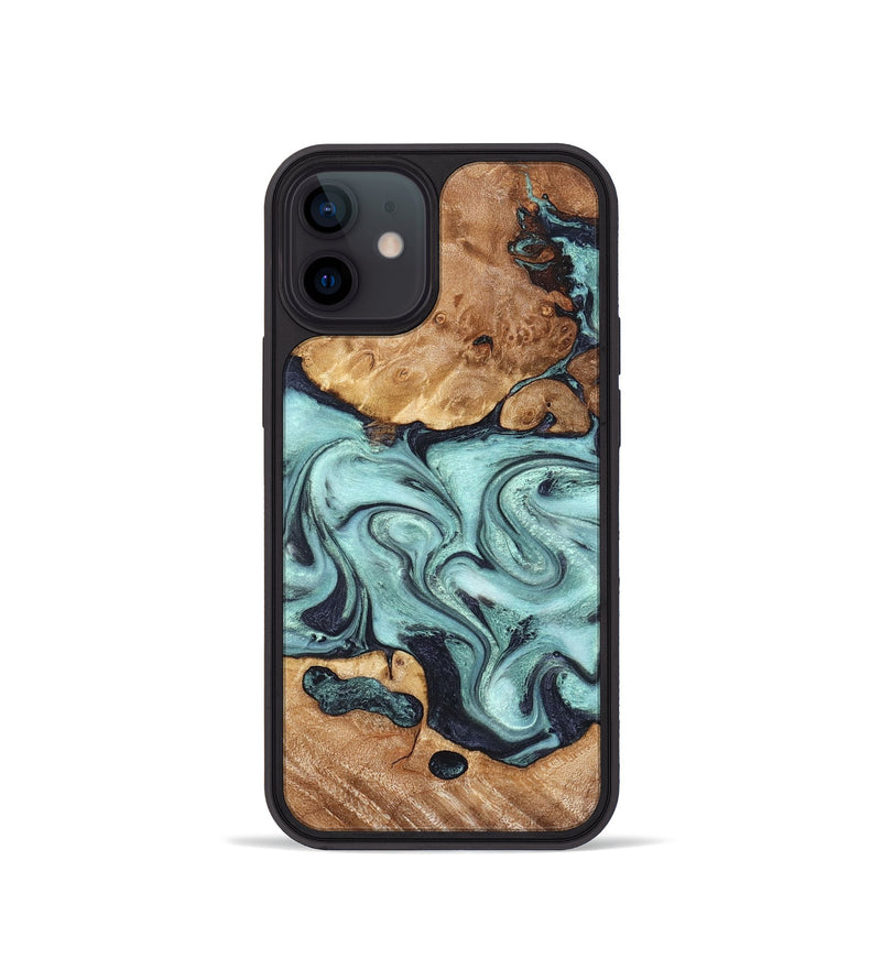 iPhone 12 mini Wood Phone Case - Clint (Green, 823695)