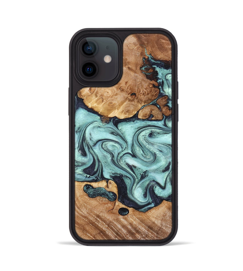 iPhone 12 Wood Phone Case - Clint (Green, 823695)