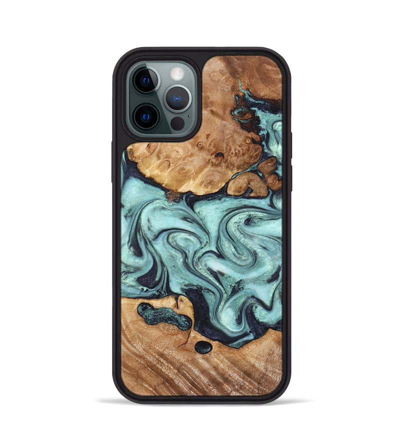 iPhone 12 Pro Wood Phone Case - Clint (Green, 823695)