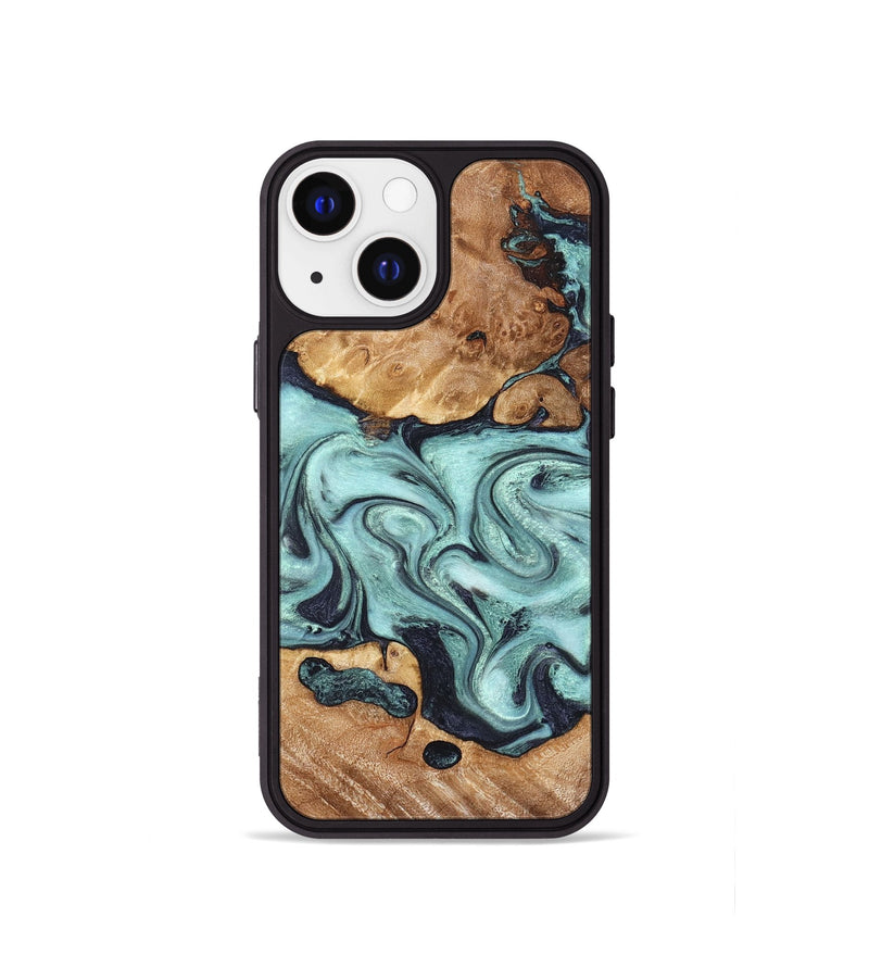 iPhone 13 mini Wood Phone Case - Clint (Green, 823695)