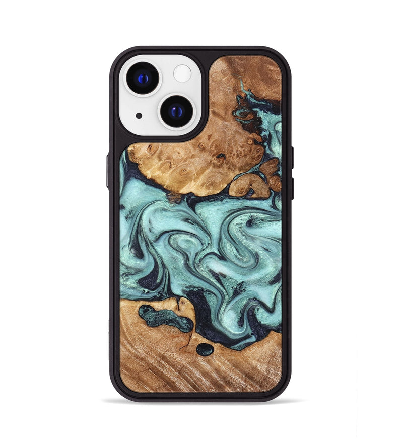 iPhone 13 Wood Phone Case - Clint (Green, 823695)