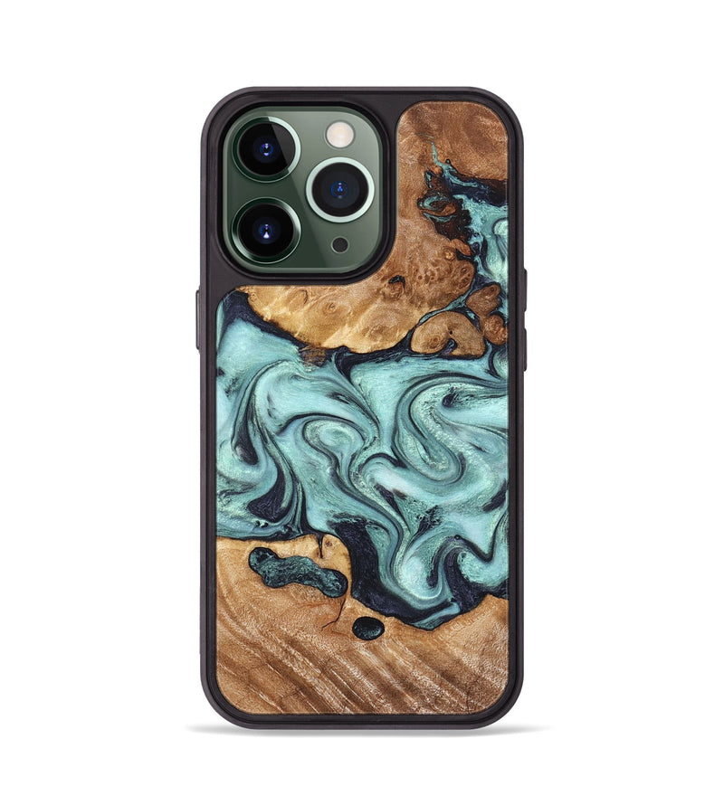 iPhone 13 Pro Wood Phone Case - Clint (Green, 823695)