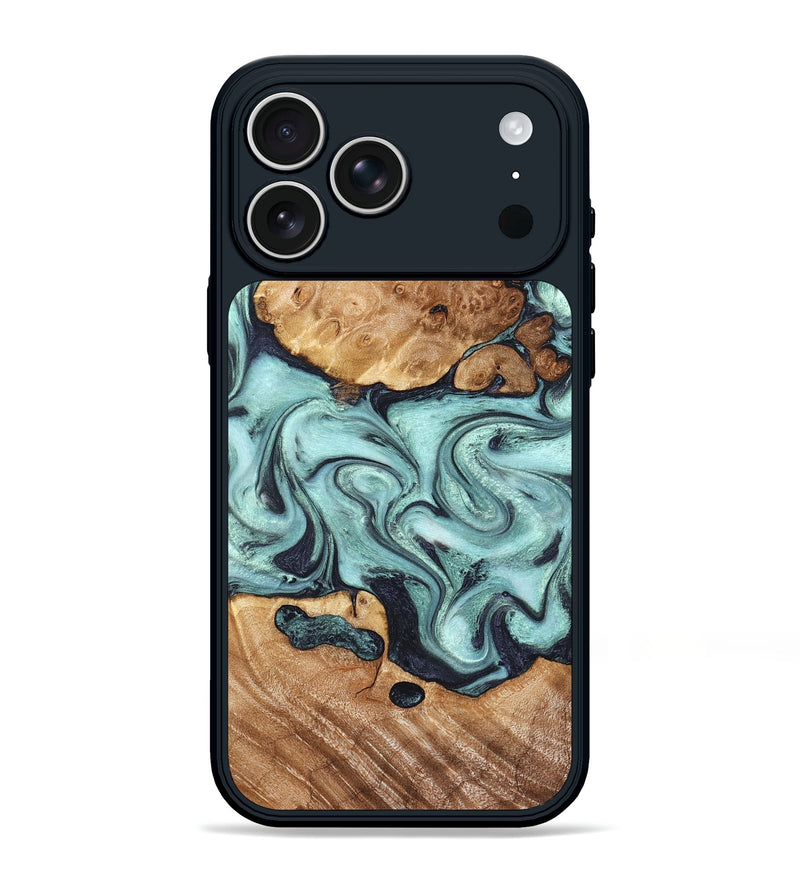 iPhone 17 Pro Max Wood Phone Case - Clint (Green, 823695)