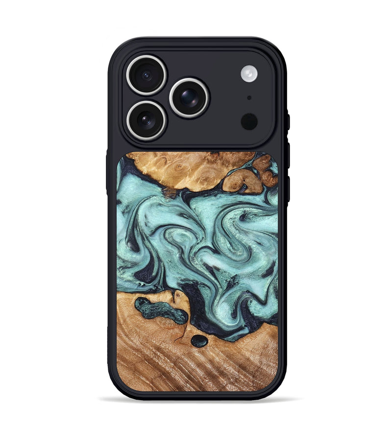 iPhone 17 Pro Wood Phone Case - Clint (Green, 823695)