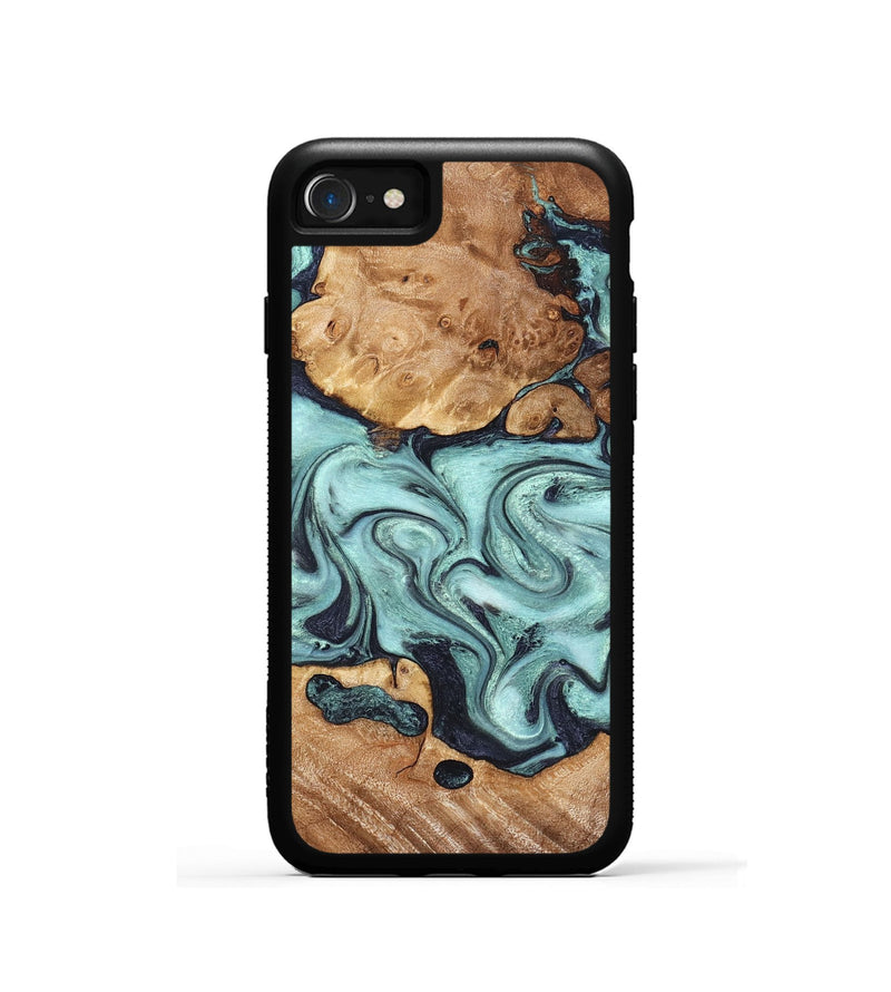 iPhone SE Wood Phone Case - Clint (Green, 823695)