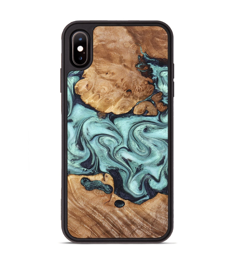 iPhone Xs Max Wood Phone Case - Clint (Green, 823695)