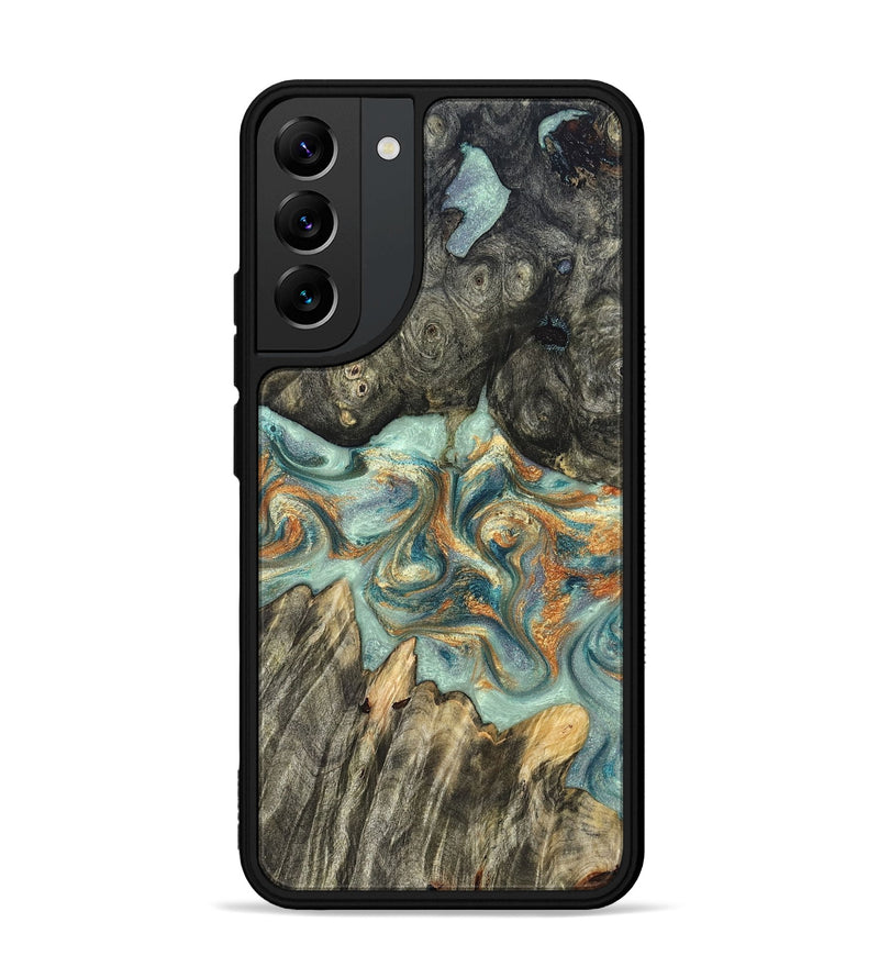 Galaxy S22 Plus Wood Phone Case - Tracey (Teal & Gold, 823696)