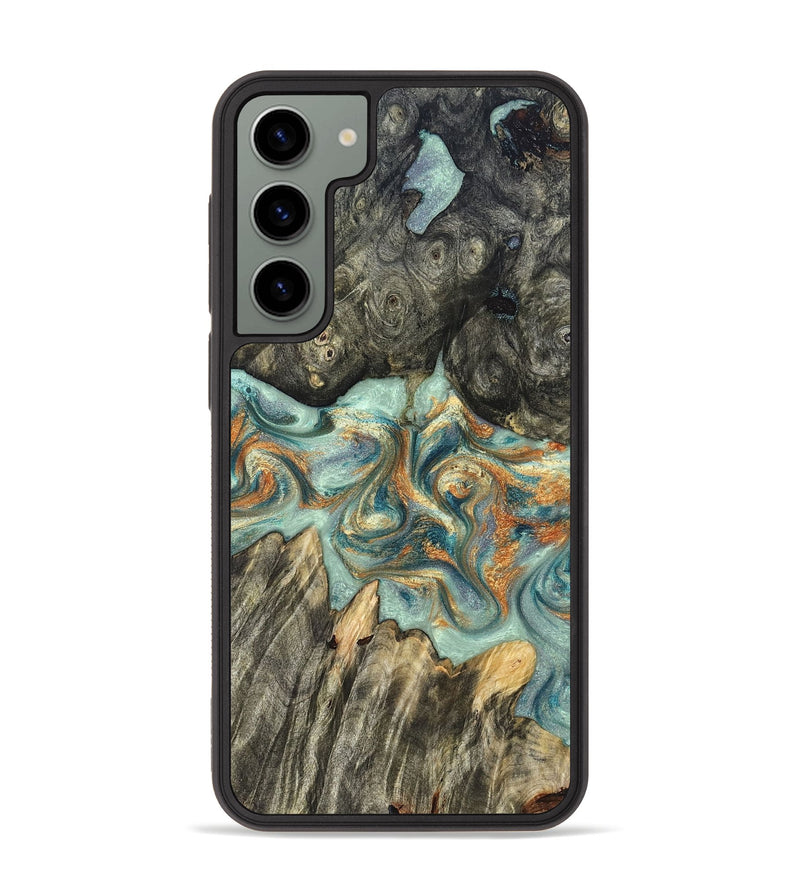 Galaxy S23 Plus Wood Phone Case - Tracey (Teal & Gold, 823696)