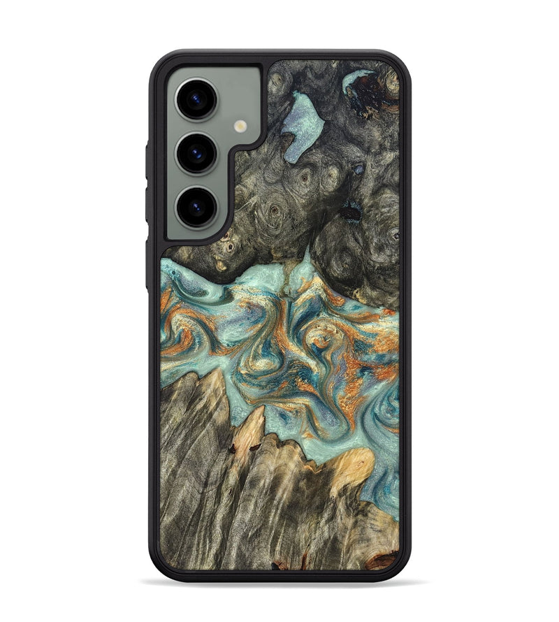 Galaxy S24 Plus Wood Phone Case - Tracey (Teal & Gold, 823696)