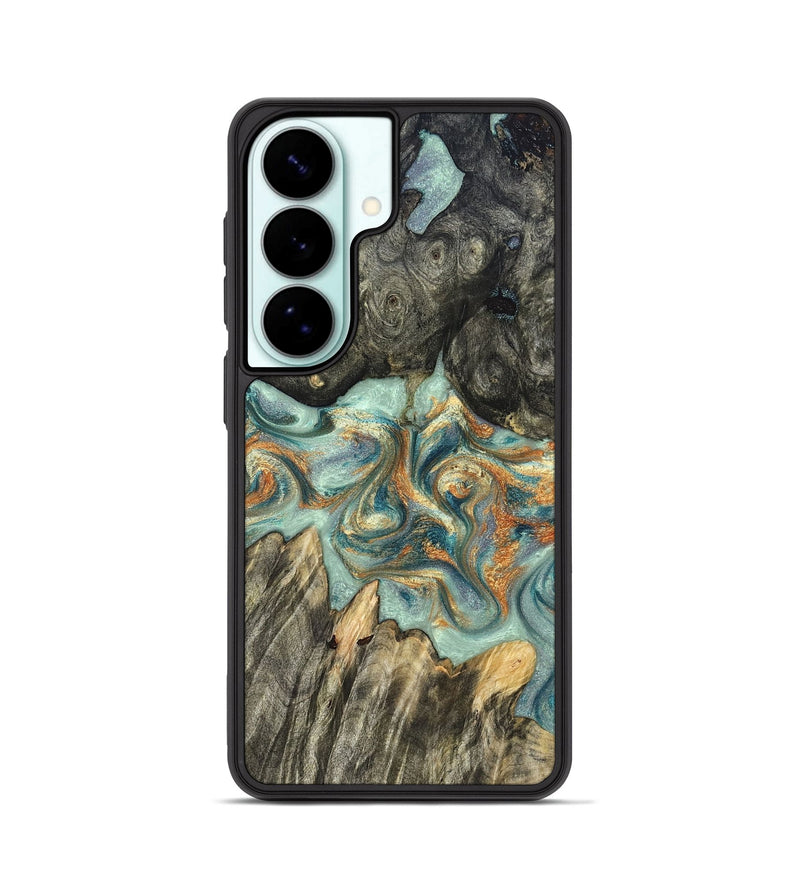 Galaxy S26 Wood Phone Case - Tracey (Teal & Gold, 823696)